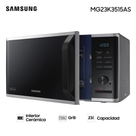 Microondas Grill Samsung Mg23k3515 Negro 23l 220v Microondas Grill Samsung Mg23k3515 Negro 23l 220v