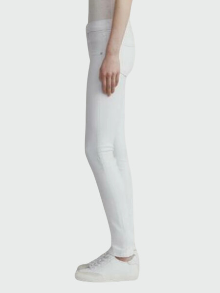 Jean skinny elastizado con bolsillos, Blanc Blanco