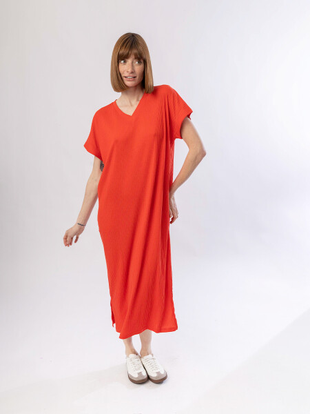 VESTIDO BELFO ROJO OSCURO