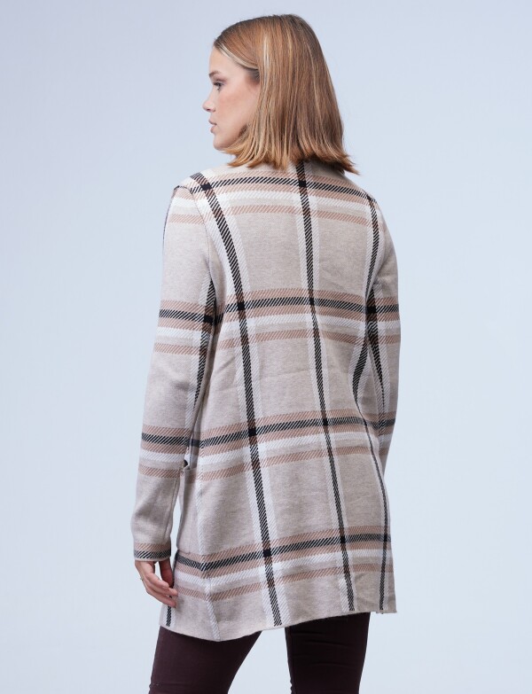 Cardigan Cuadrille BEIGE/MULTI