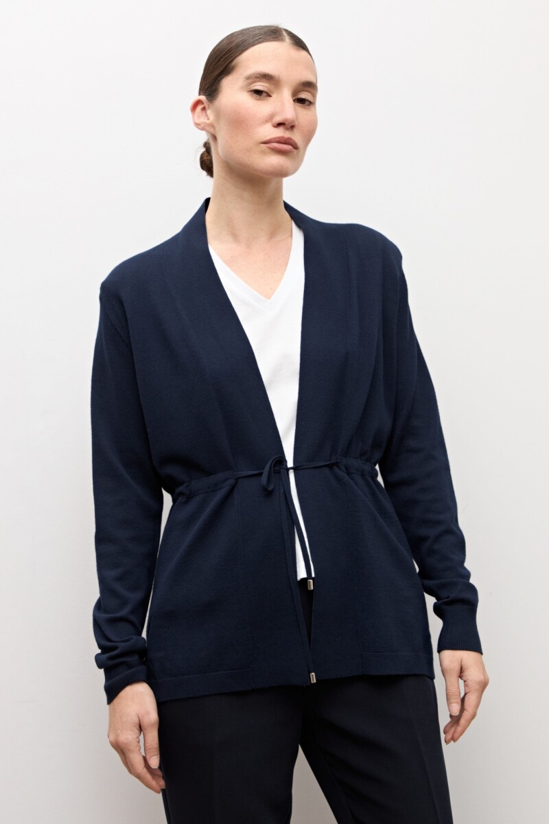 Ruana básica azul marino