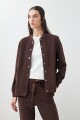 Bomber c/ textura acanalada chocolate