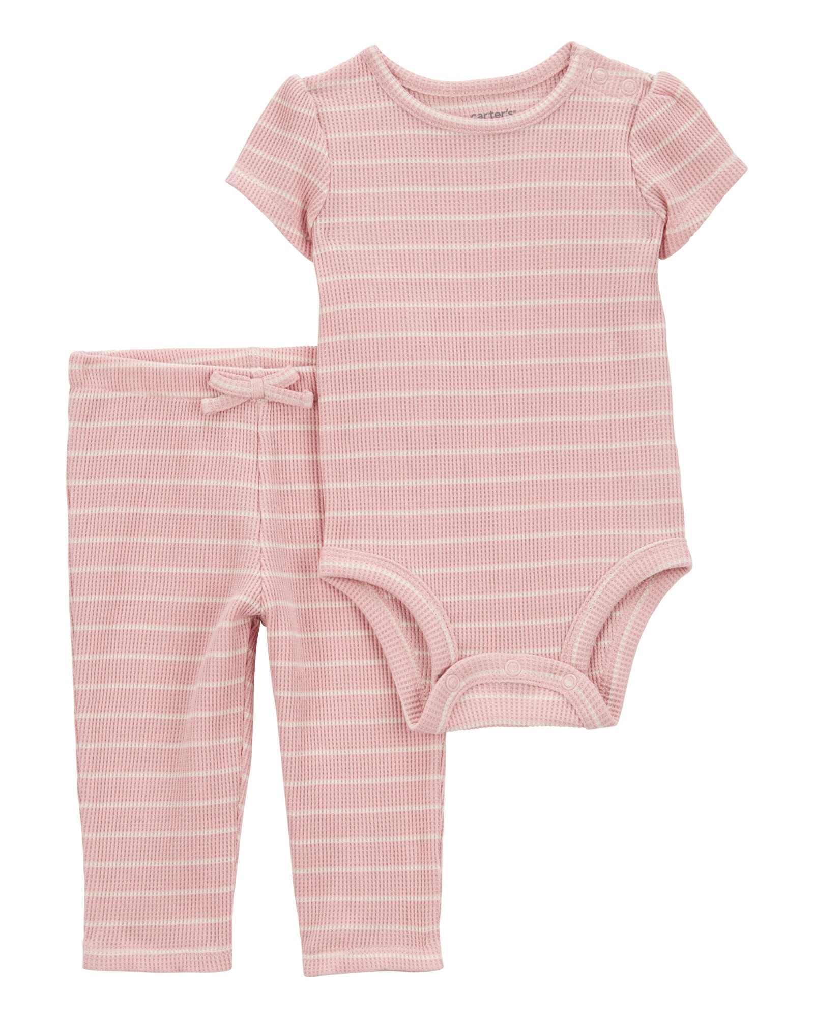 Set dos piezas de algodón térmico, pantalón y body Sin color