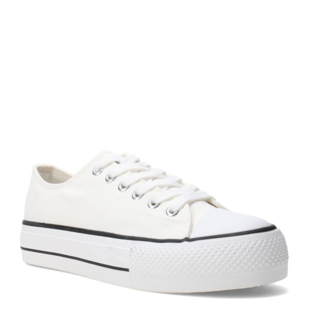 Championes de Mujer Miss Carol Lorcast Con Plataforma Blanco