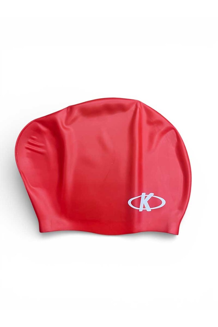 GORRA PISCINA PARA PELO LARGO Rojo