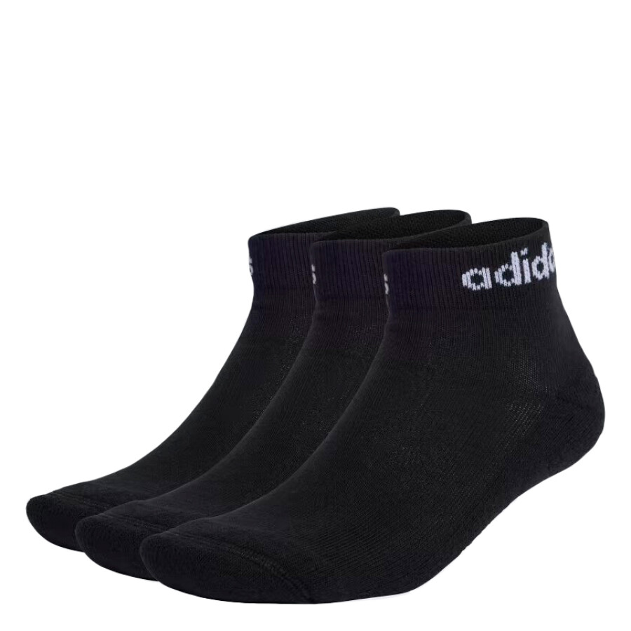 Medias Unisex Adidas Lin Ankle X3 Negro - Blanco