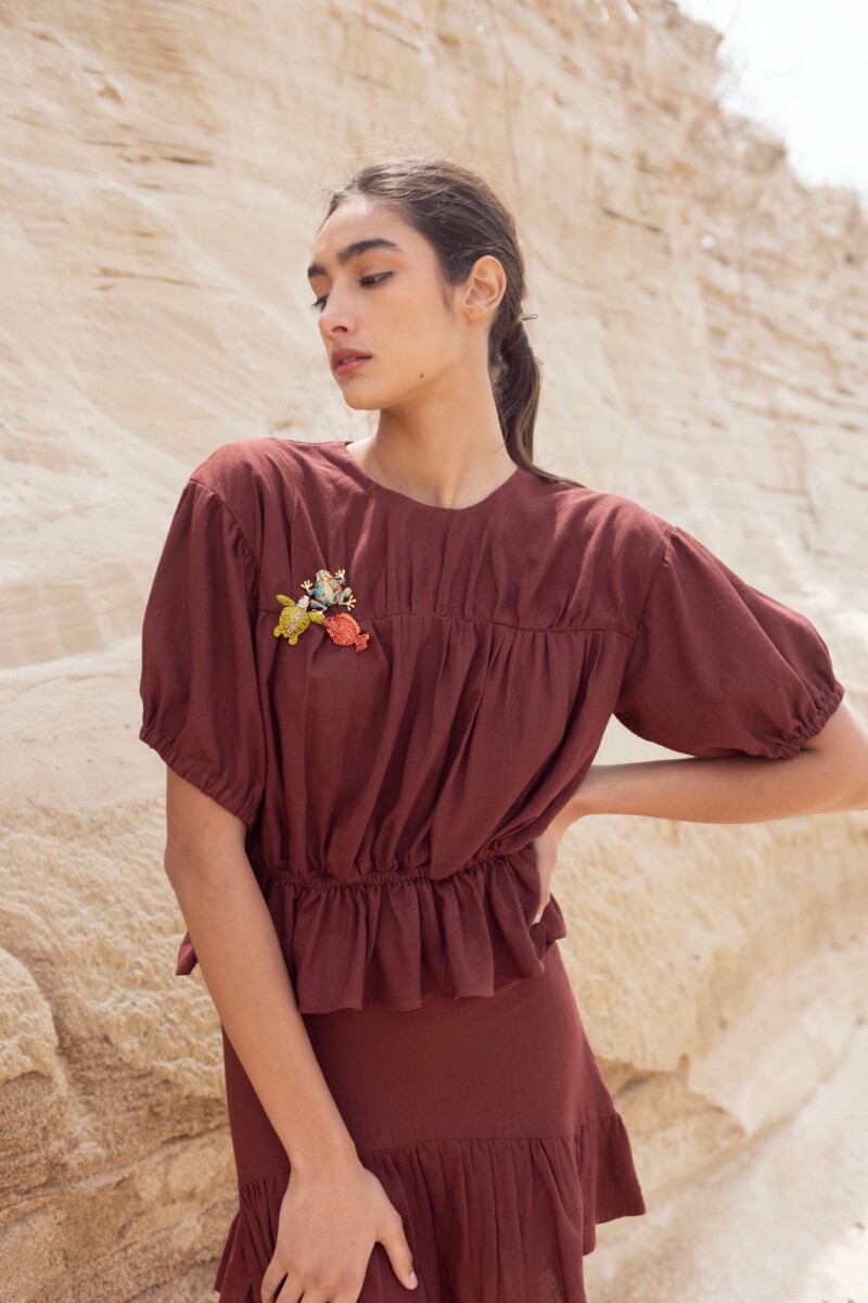 BLUSA OCTOPUS Chocolate