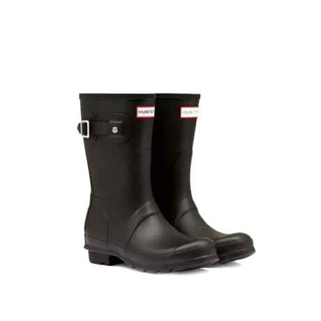 Botas Hunter Dama Short Negra Negra