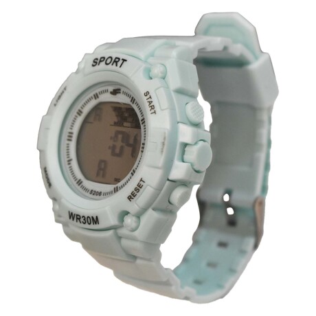 Reloj Deportivo de Pulsera Waterproof Pantalla Luz Unisex Turquesa