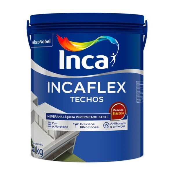 MEMBRANA LIQUIDA INCAFLEX TECHOS 4 LT MEMBRANA LIQUIDA INCAFLEX TECHOS 4 LT