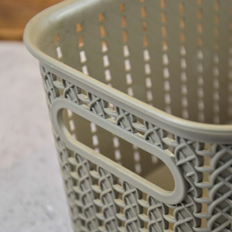 Cesto organizador simil ratán 5,5lts GRIS