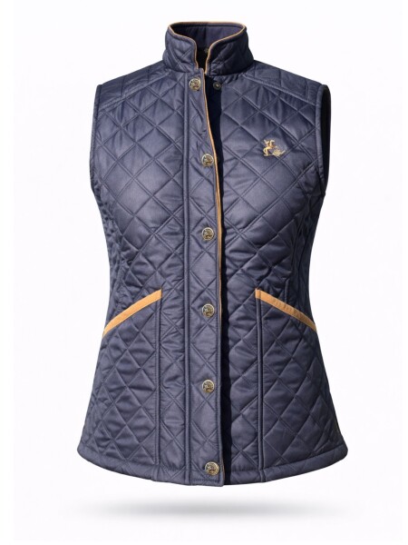 Chaleco Capitoneado con bolsillo frontal Azul Oscuro