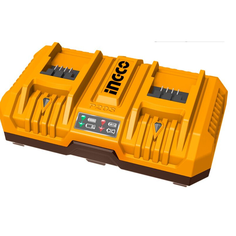 CARGADOR 20V DOBLE 8AH RAPIDO INGCO FCLI2082 CARGADOR 20V DOBLE 8AH RAPIDO INGCO FCLI2082