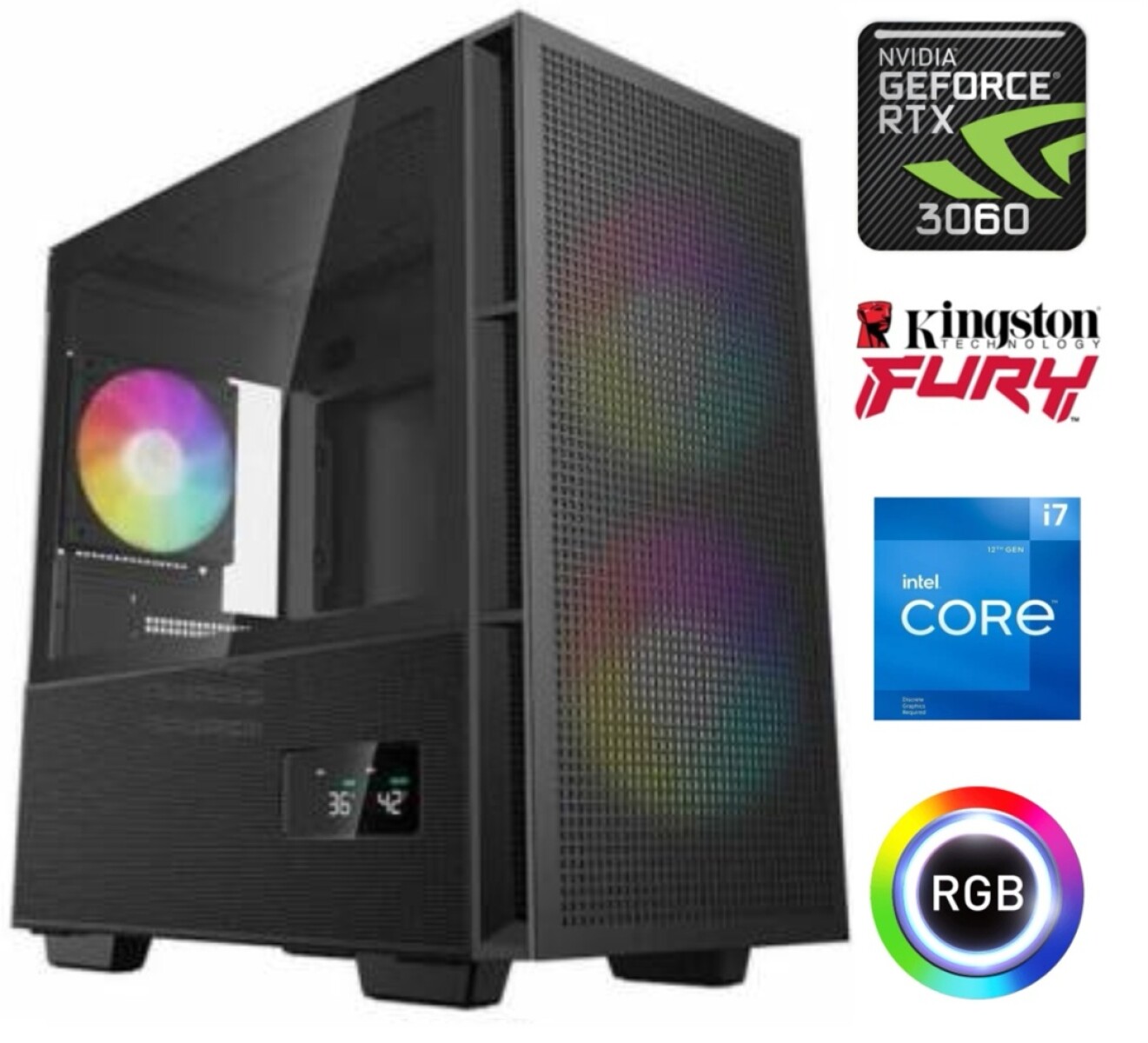 Equipo Gamer Core I7 12700F, 32GB, 1TB Nvme, Rtx 3060 12GB 