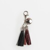 Llavero Kumasi En Cuero Snake Metalizado Bordeaux