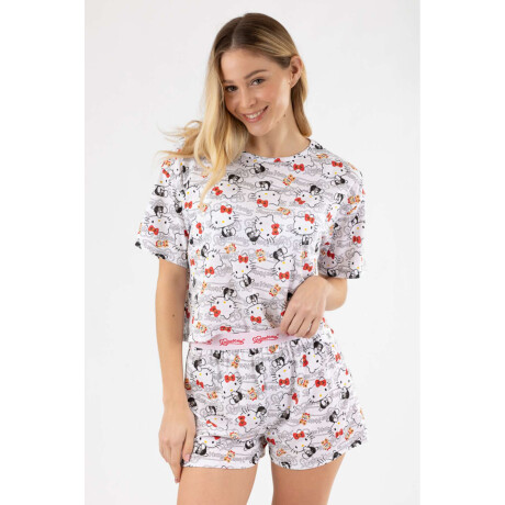 Pijama 3 hello kitty Blanco