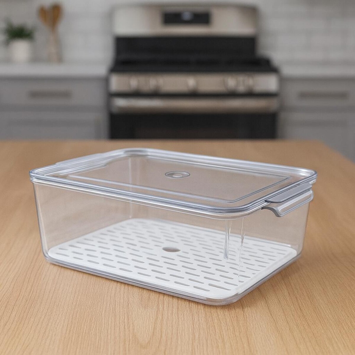 ORGANIZADOR ACRILICO CON TAPA Y REJILLA 33,6X21,5X10,3CM 