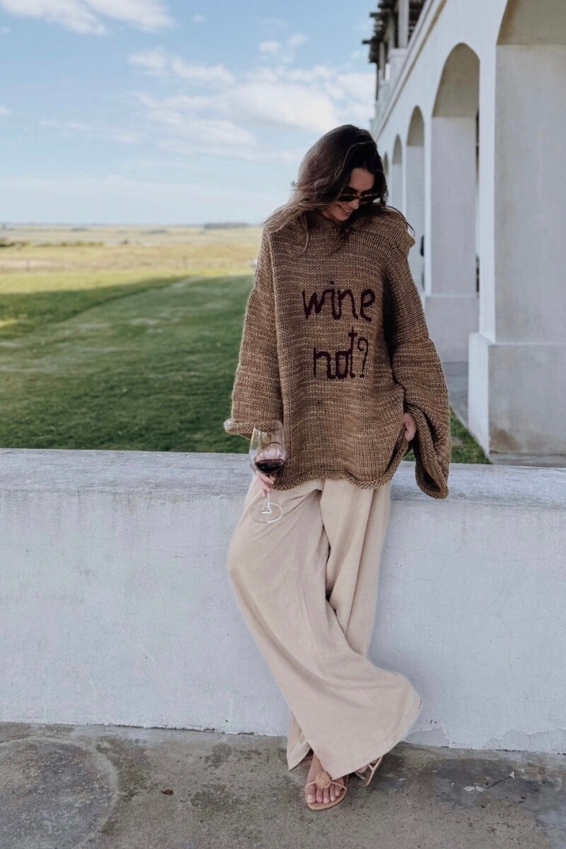 Sweater Wine Camel