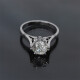 Anillo En Oro Blanco 18K Y Brillante Anillo En Oro Blanco 18K Y Brillante