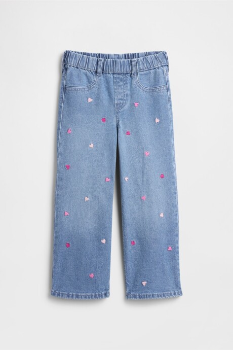 Jean Wide Leg Toddler Niña Medium Wash