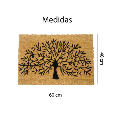 Alfombra Puerta Entrada Felpudo Coco Goma 40X60 Arbol