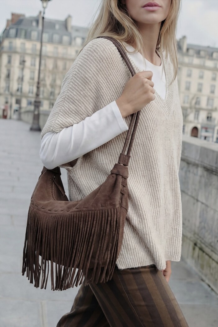 Chaleco Escote En V Mocha