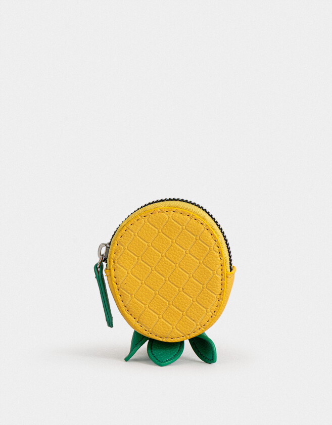 Monederos Monedero Cuerina Fruta - Amarillo Medio