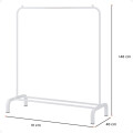 Perchero De Metal Organizador De Ropa Blanco