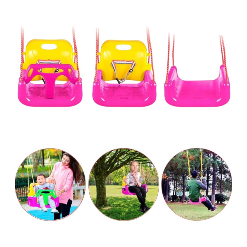 Hamaca bebé 3 en 1 plástica Fucsia