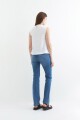 Top escote base con alforzas crudo