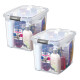 Set x2 Caja organizadora 11 lts TRANSPARENTE