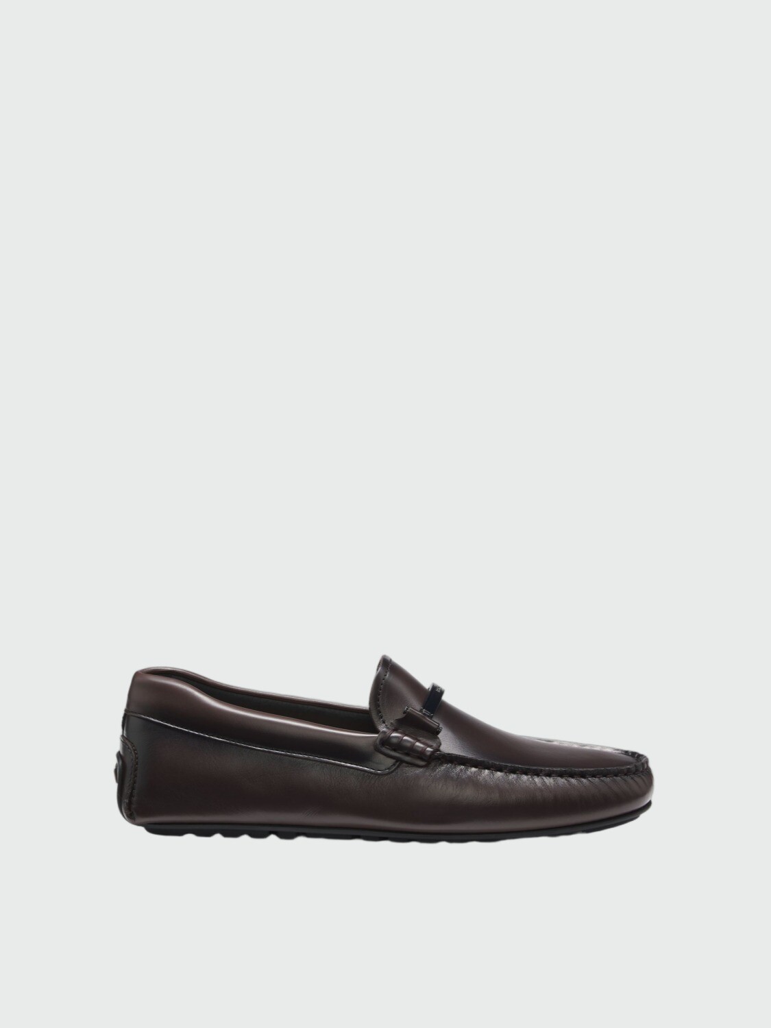 BOSS - Mocasines de cuero napa con herraje con logo Beige