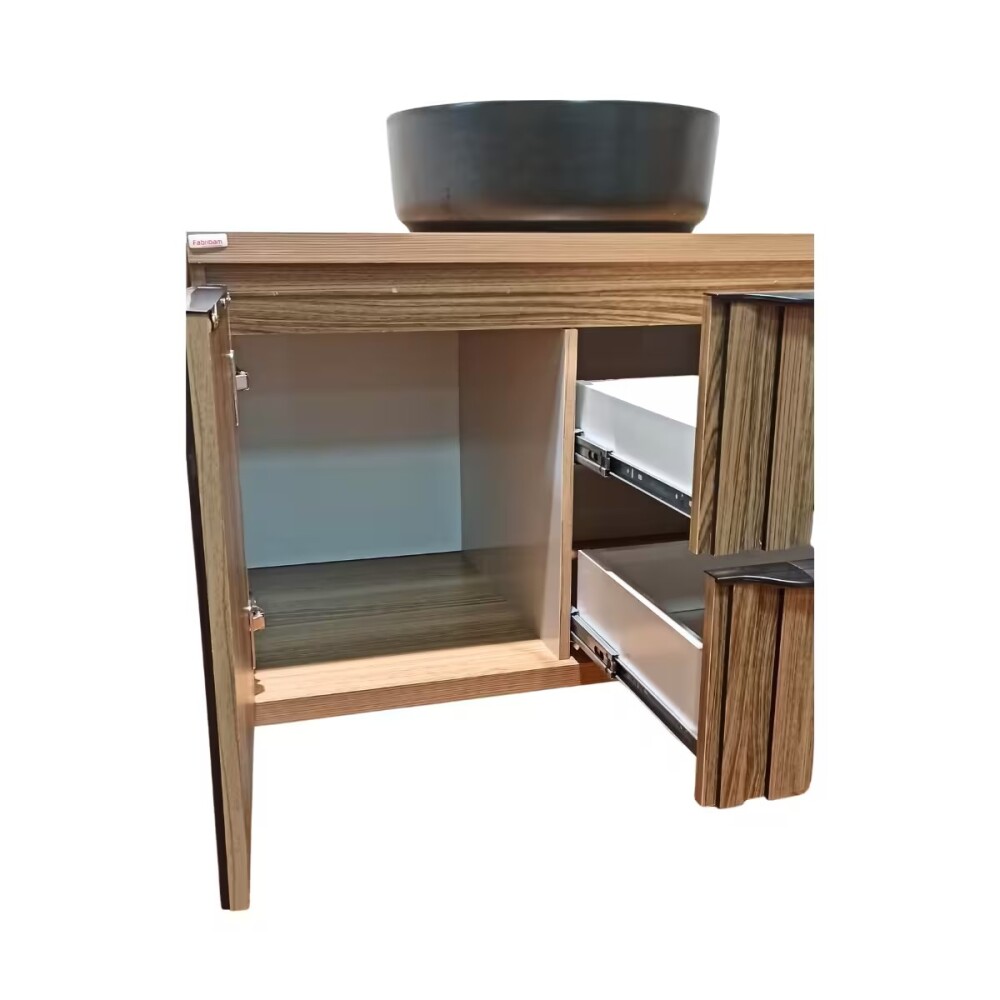 Mueble de baño suspendido Cecilia Nogal 78 cm sin bacha Mueble De Baño Suspendido Cecilia Nogal 78 Cm Sin Bacha