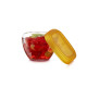 Pote hermético de vidrio 473 ml NARANJA
