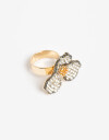 Anillos Medianos y Grandes Strass Anillo Flor Strass - Cristal