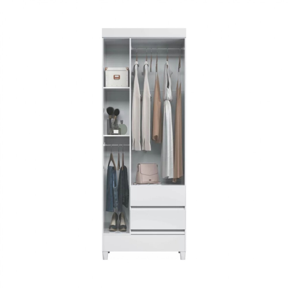 Ropero 3 puertas 2 cajones - Fit Blanco