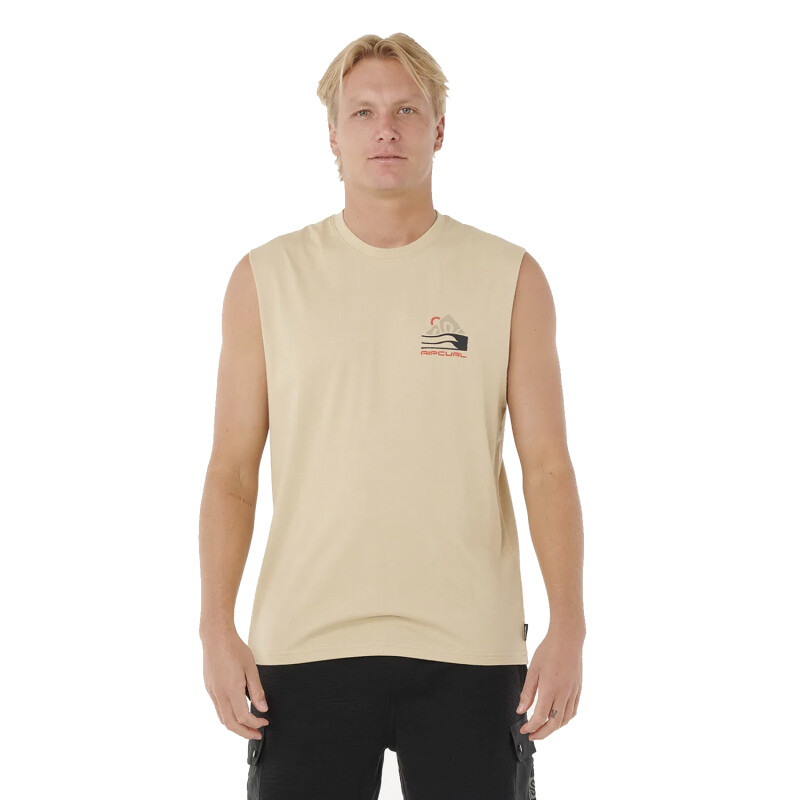 Musculosa Rip Curl Vaporcool Search Range - Beige Musculosa Rip Curl Vaporcool Search Range - Beige