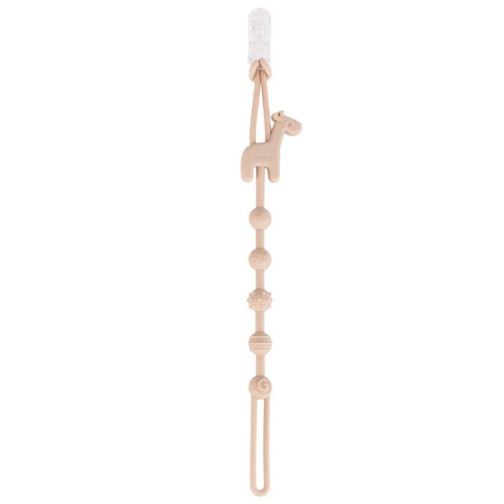 Clip para chupete silicona BUBA Cloudy beige