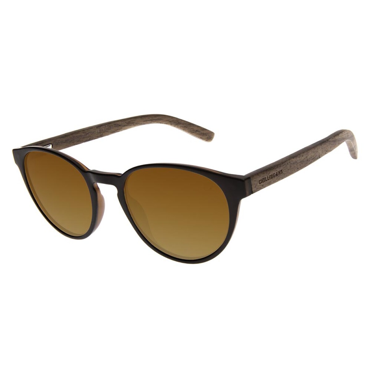 Lentes De Sol New Retro Redondo - Unisex - Dorado/marrón 