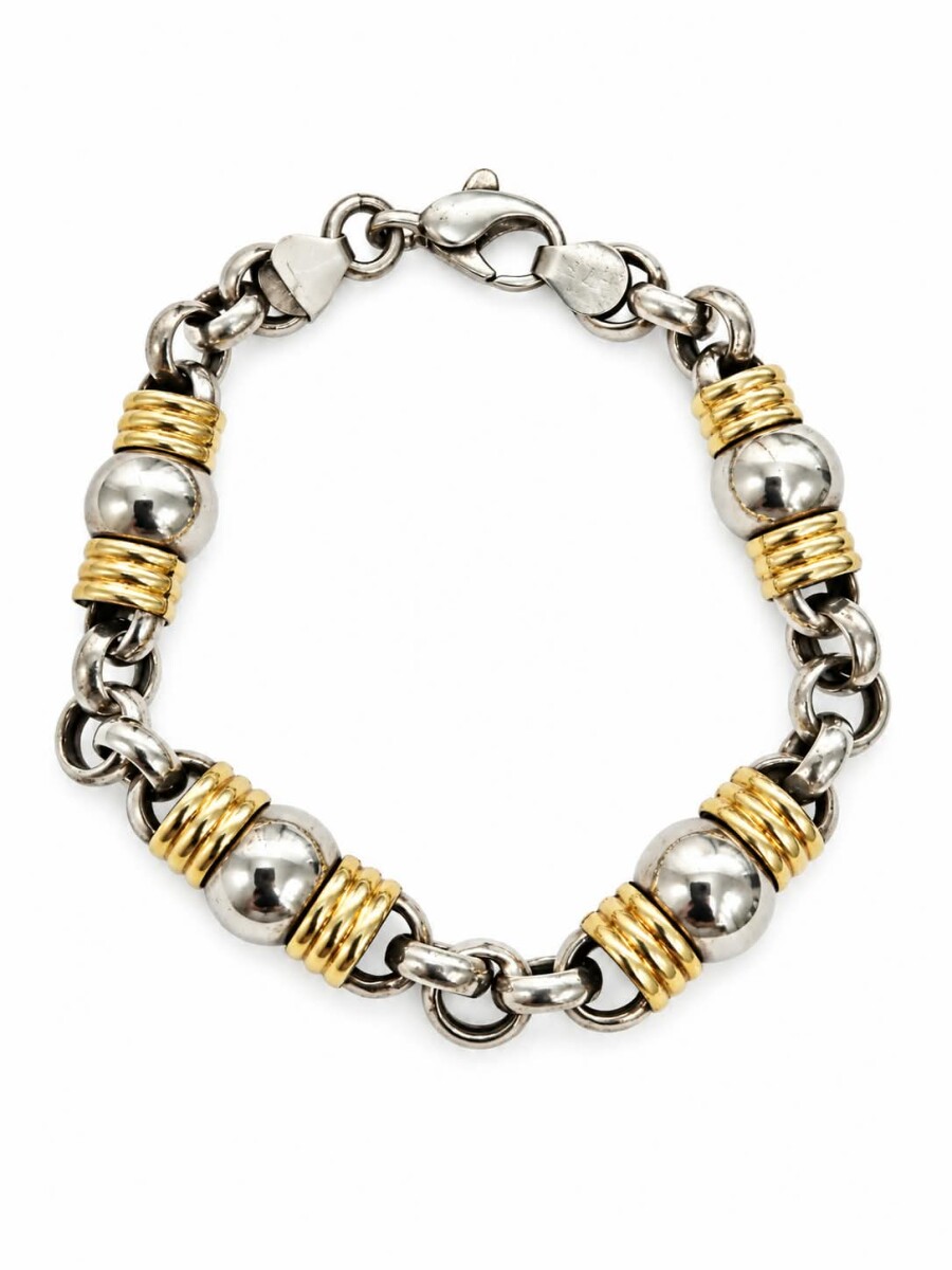 Pulsera plata y oro 