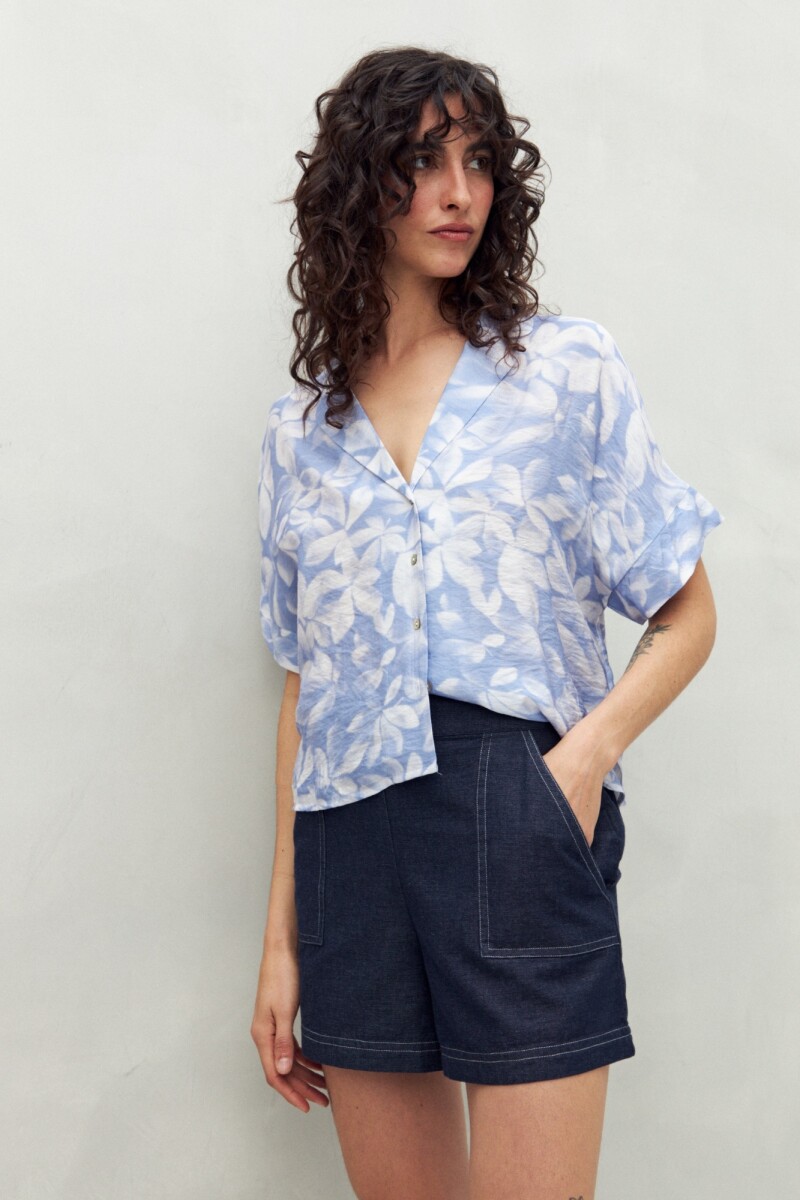 CAMISA CALIX PRINTED Azul Lavado