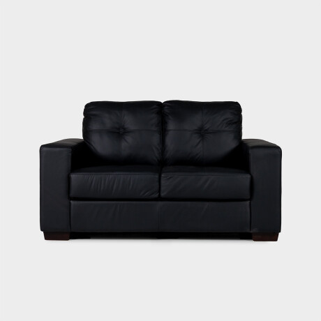Sofá Fargo - Cuero Básico - 2 cuerpos 450 (Negro)