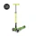 Monopatín Micro Maxi Plegable Neón LED Ajustable con 3 Ruedas - VERDE