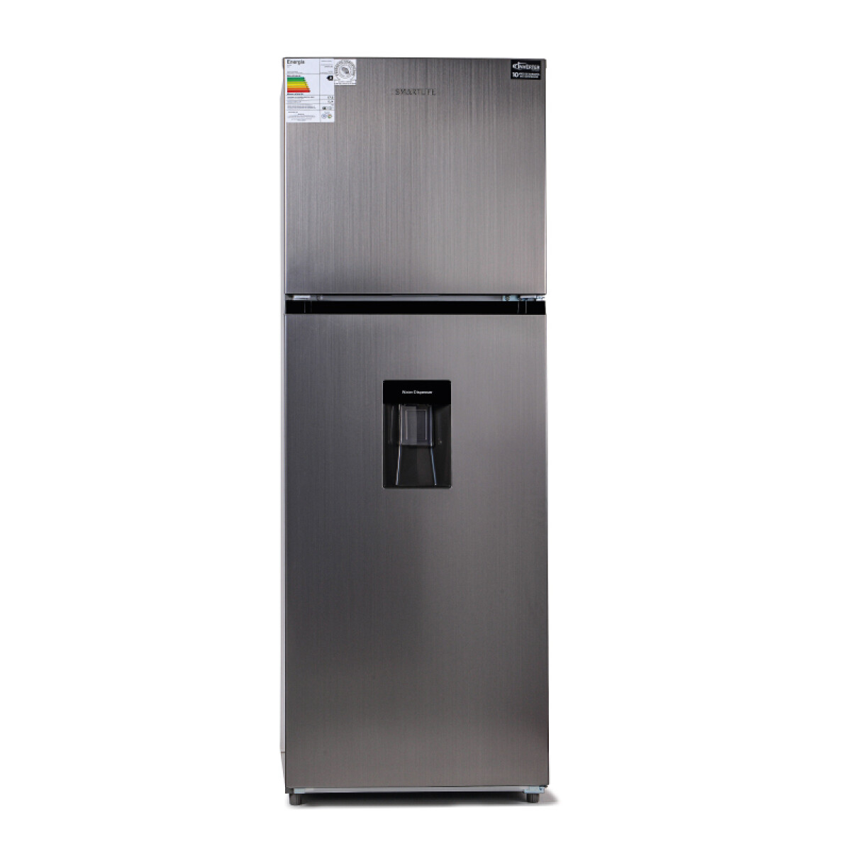 Refrigerador Inox Frío Seco Inverter Con Dispensador 249 Litros Smartlife 