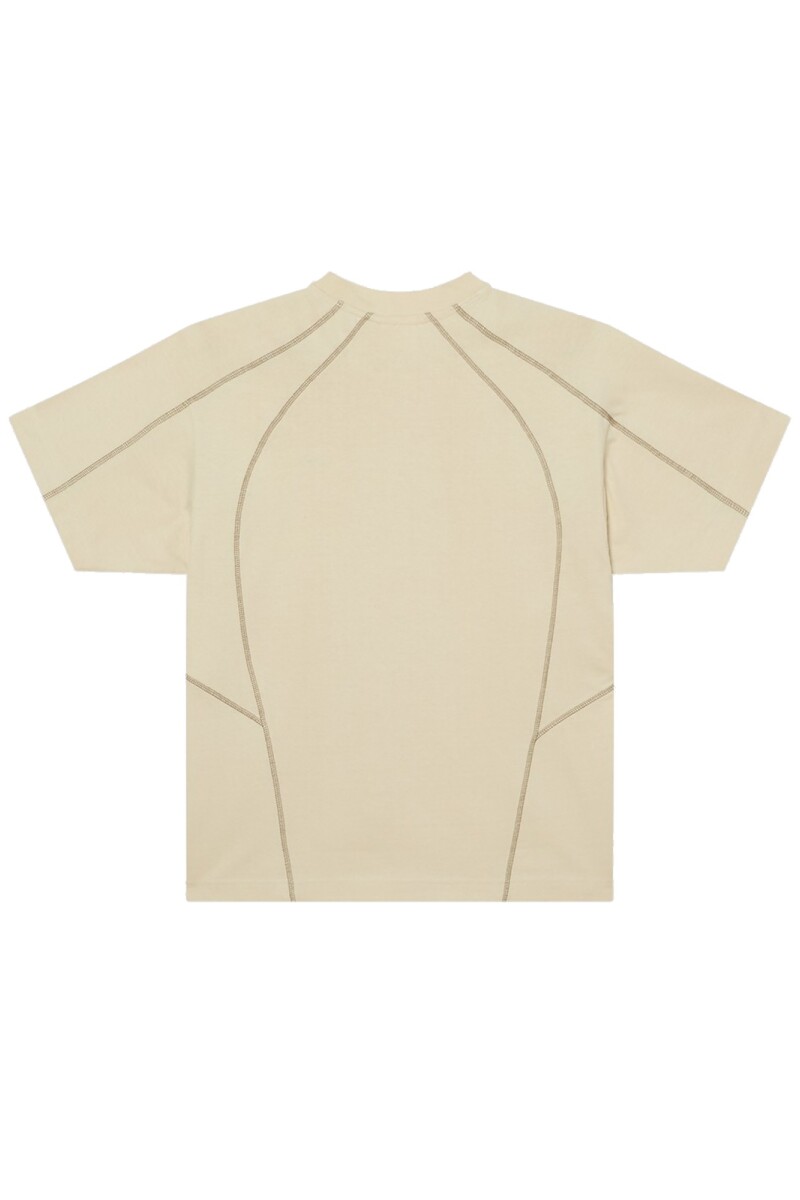 OBEY CONTRAST STITCH TEE Beige