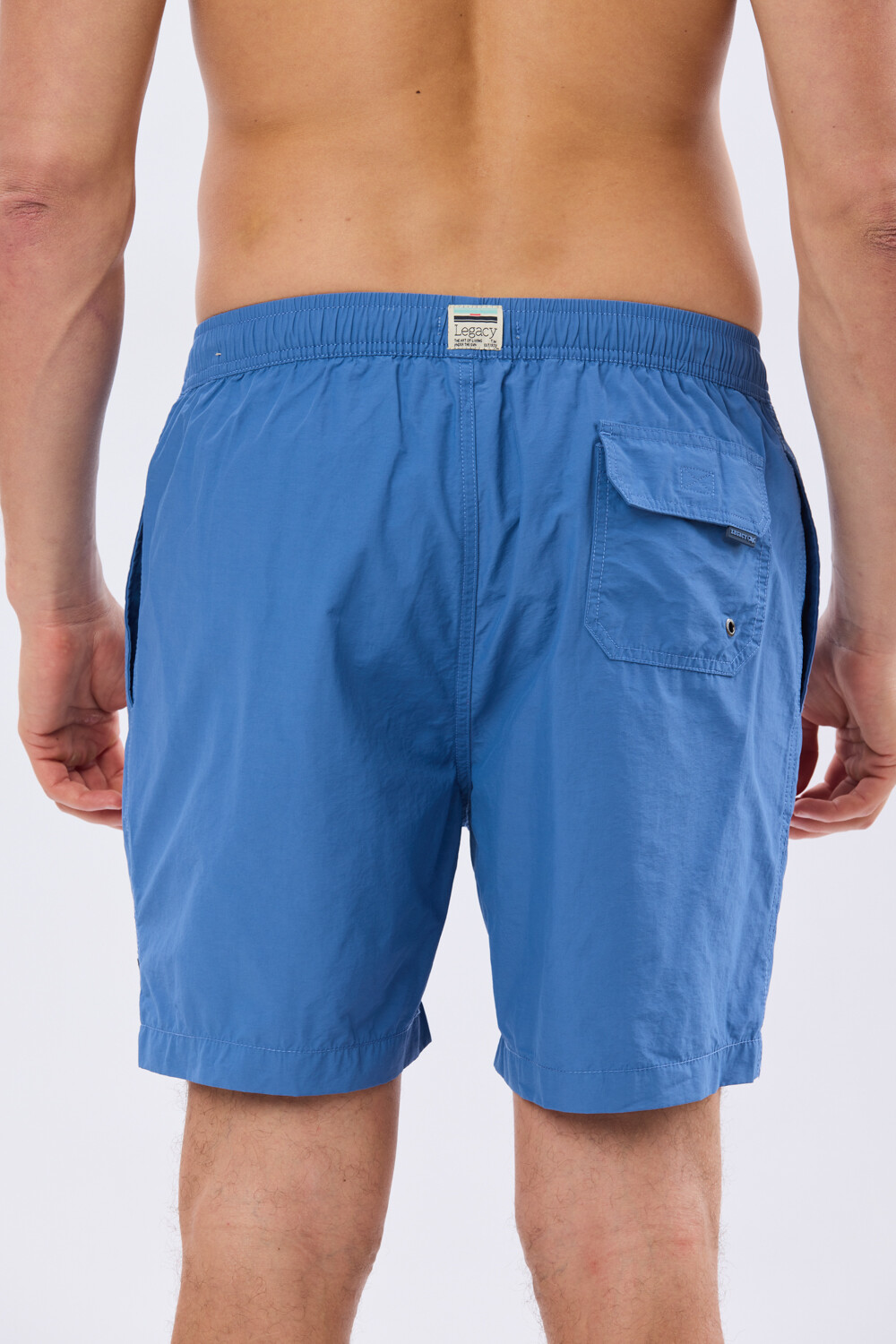SHORT DE BAÑO LISO Celeste