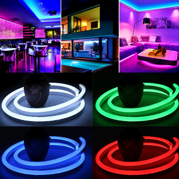 Cinta Neón Led Luces Manguera Tira Flexible 5m Decoración Variante Color Blanco