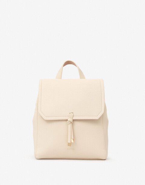 Mochilas Urbanas Mochila Con Solapa - Blanco Crema