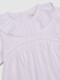 Camiseta De Manga Corta Con Cuello Volante Blanco