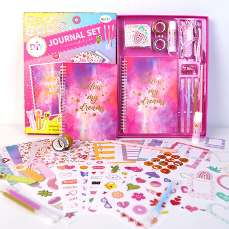 Set De Papelería Infantil Love Colors Rosa